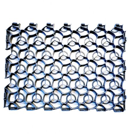 Dalle alvéolée pour gazon et gravier – 80 x 60 x 4 cm en plastique – Stabilise surfaces extérieures – Allées carrossables et zones de stationnement