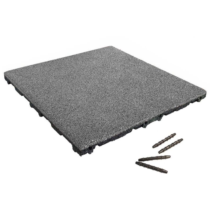 Vivol Fallschutz-matte - Grau - Stecksystem - 50x50cm - 45mm - Systemboden