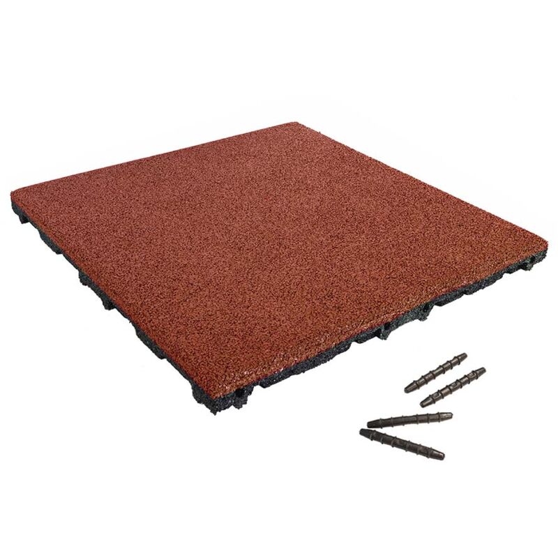 Vivol Fallschutz-matte - Rot - Stecksystem - 50x50cm - 45mm - Systemboden