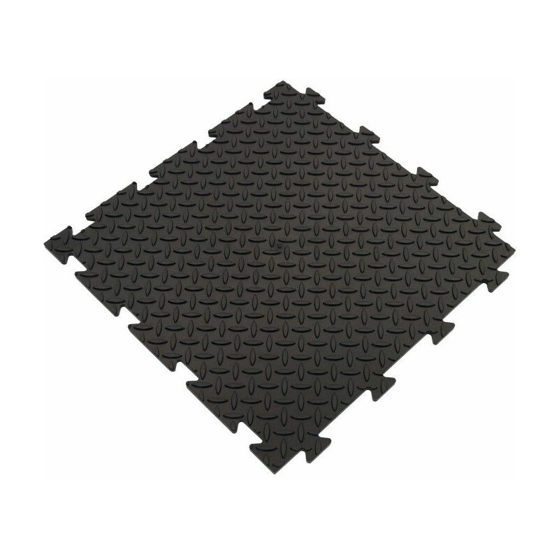  Dalle  clipsable en PVC  imitation m tal Noir 50  x 50  cm 