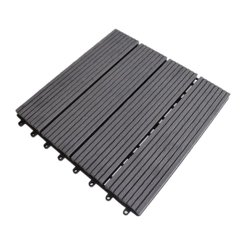 Sans Marque - Dalle de jardin d'aménagement extérieur Résistante et élégante 30 x 30 x 2 cm Gris anthracite trendyflair