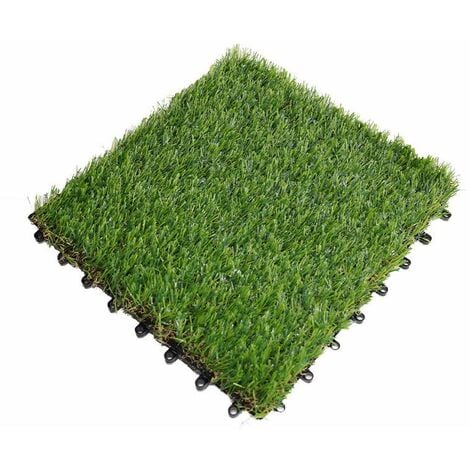 Dalle de jardin d'aménagement extérieur - Vert gazon - Dimensions : 30 x 30 x 2 cm - Vert