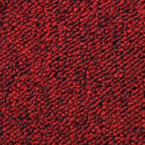 MONSTER-SHOP Dalle de Moquette Ultra-Résistant Couleur Rouge Ecarlate pour Usage Professionnel, Paquet de 20 Dalles de 50cm x 50cm (Superficie de 5m²)