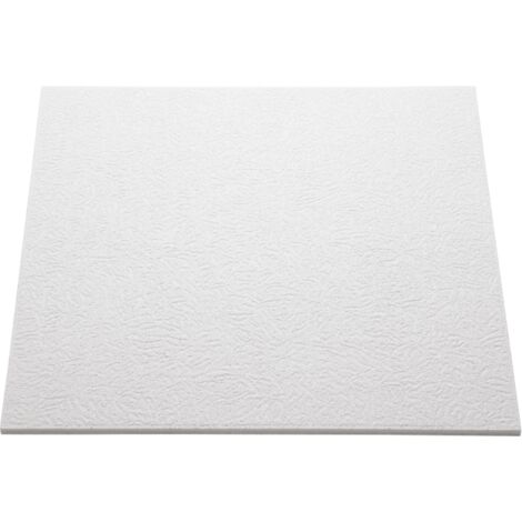 Dalle de plafond en polystyrène expansé 10 x 500 mm – Lot de 8 pièces – Classement au feu M1 – Installation facile – Decoflair