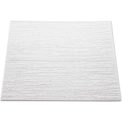 Dalle de plafond polystyrène expansé 6mm – Dimensions 50 x 50 cm – Lot de 8 pièces – Surface couverte 2 m² – Pose à encoller – Decoflair