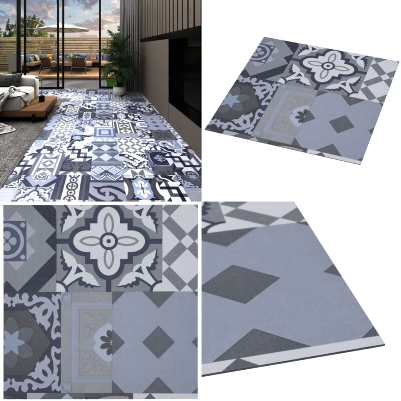 Dalle de plancher autoadhésif pvc 5,11 m² motif coloré - Carrelage Pvc - Dallettes Adhesifs - Carreau Pvc - Revêtement De Sol Pvc - Revêtement De Sol