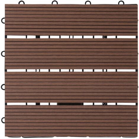 Dalle de sol 30x30cm lot de 6 Marron clair
