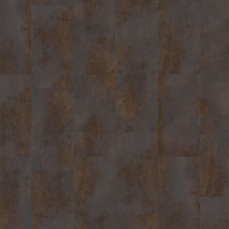 Dalle de sol PVC clipsables pour professionnels - boite de 9 dalles sol vinyle imitation carreau de ciment - 1,68m² - ID Essentiel Click 30- rust métal marron - TARKETT