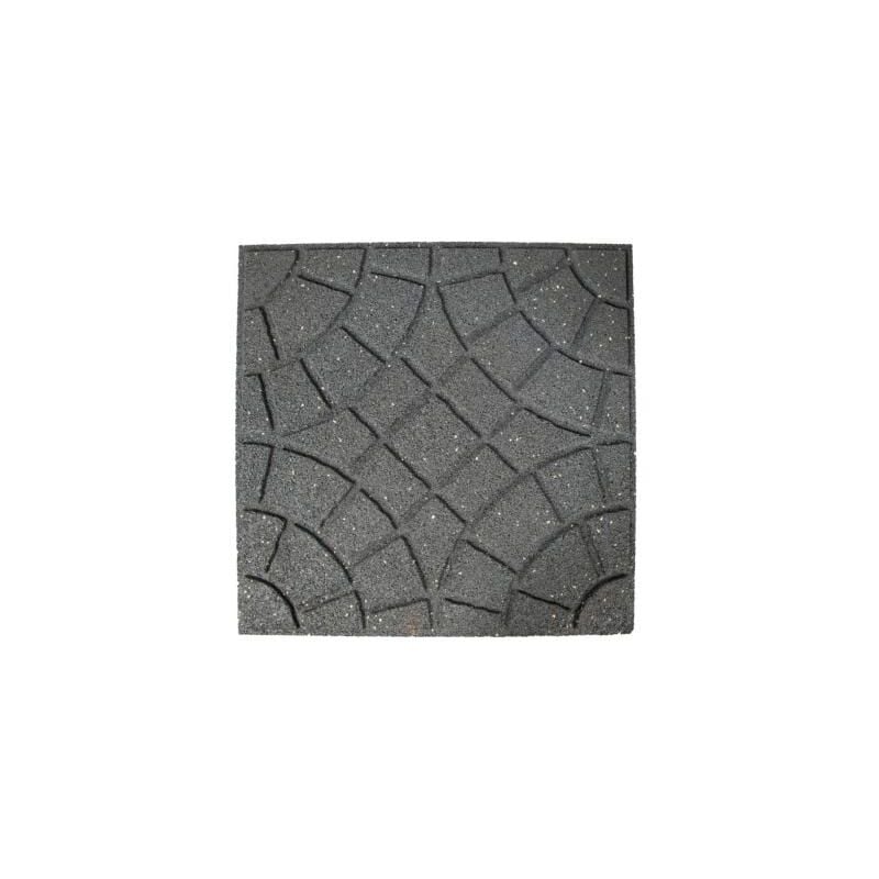 Dalle de terrasse, balcon, extérieurs grise 45x45 cm en caoutchouc