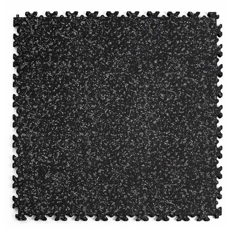 Dalle emboîtable pour garage Fortelock Industry Print eco 'Skin Noir 02' - 50 x 50 cm (4 dalles = 1 m²)