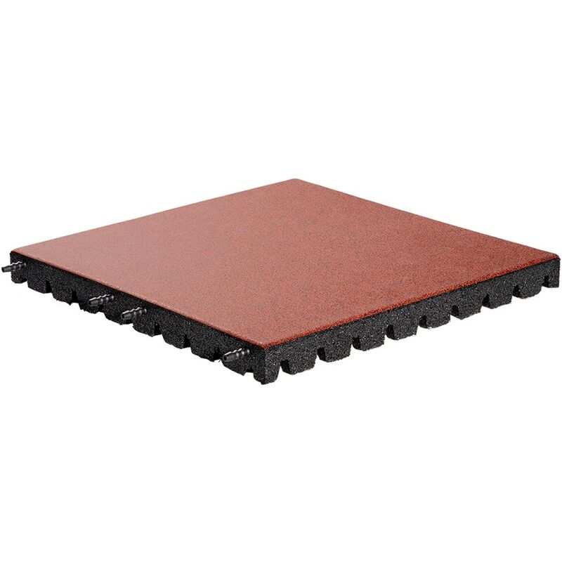 Vivol - Dalle en caoutchouc epdm avec connecteurs - Terra - 50x50 cm - 45mm