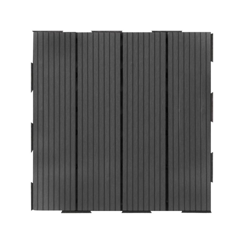 Jardinex - Dalle en composite Snap & Go (lot de 4) - Gris 30 x 30 cm