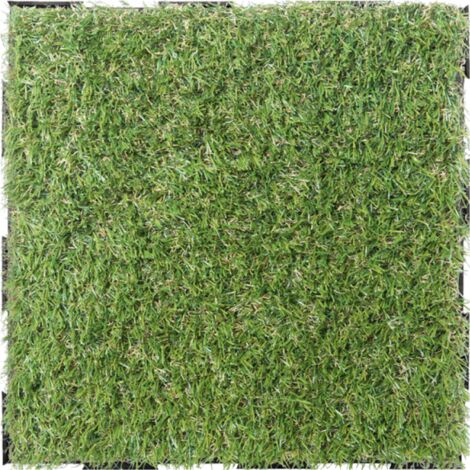 Dalle en gazon synthétique Snap & Go (lot de 4) - Vert foncé 30 x 30 cm