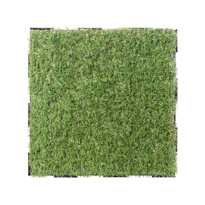 Dalle en gazon synthétique Snap&go lot de 4) - Vert foncé 30 x 30 cm