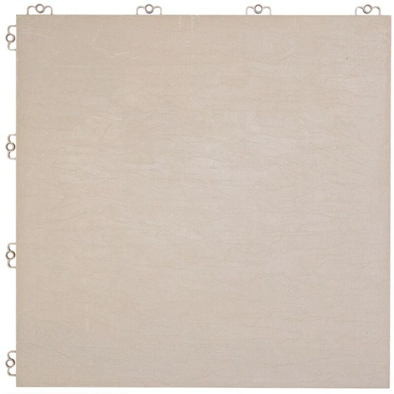 Dalle en plastique beige sable épaisseur 8 mm Dalle effet pierre à dimensions 38,5 x 38,5 cm Dalle résistante et simple à poser pour extérieur - Grey