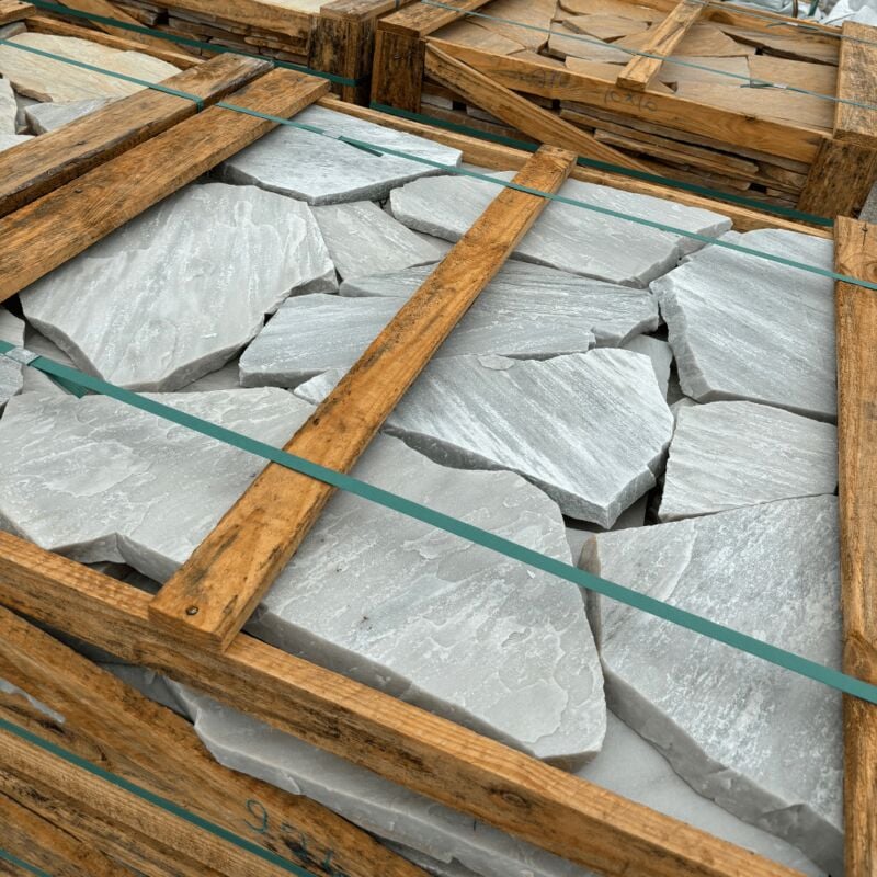 King Matériaux - Dalle en Quartzite du Brésil - Grise - 400kg