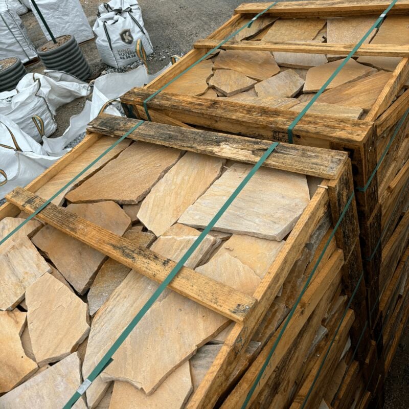 Dalle en Quartzite du Brésil - Jaune - 400kg