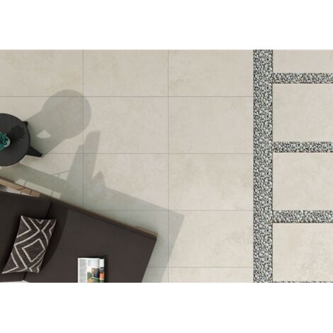 Dalle extérieure imitation travertin l.60xL.90 cm - Epaisseur 20 mm