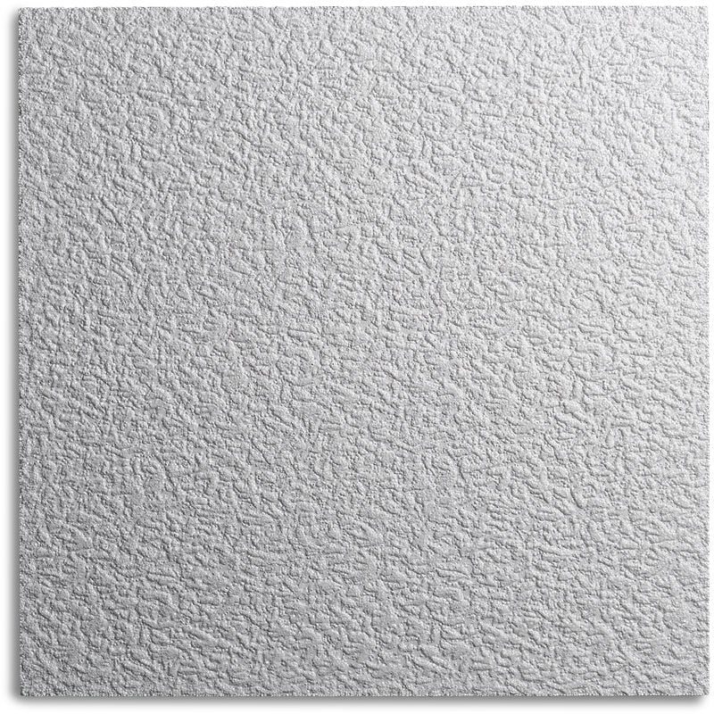 Dalle de plafond AP103 (Gent) - polystyrène - blanc - effet crépi - 50 x 50 cm - 10 sach. (=20 m2) - blanc - Decosa