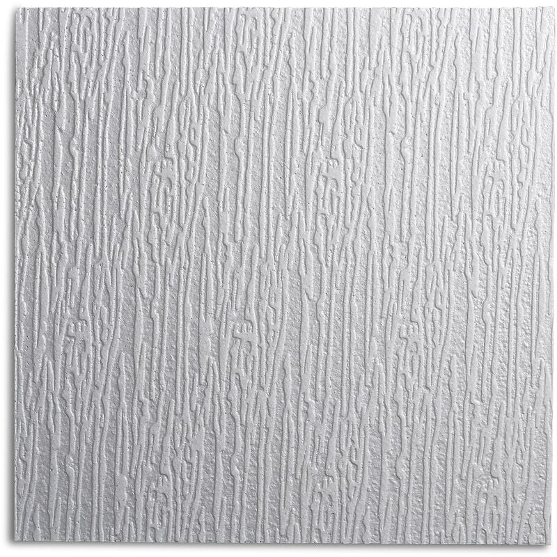 Decosa Dalle de plafond Hamburg - polystyrène - blanc - effet crépi - 50 x 50 cm - 8 sach. (=16 m2)