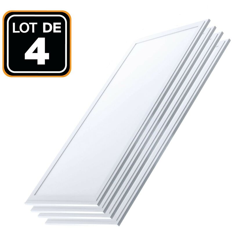 

Europalamp - Panel led 1200 x 300 40 W lote de 4 unidades blanco neutro 4000 K Alta luminosidad - Varios modelos disponibles