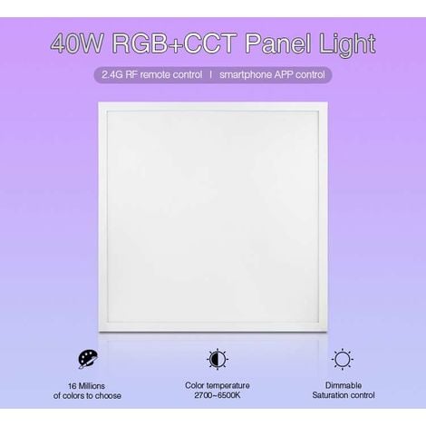 Dalle LED 40W 600x600mm RGB CCT UGR 19 | RGB + CCT