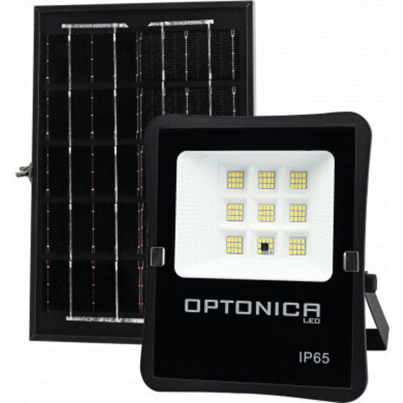 Projecteur Solaire led 8W 500lm (64W) Étanche IP65 120° - Blanc du Jour 6000K