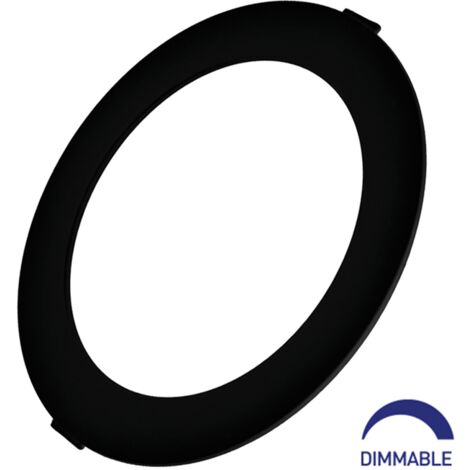 Dalle LED dimmable 18W 6500K 1800lm Noir IP40