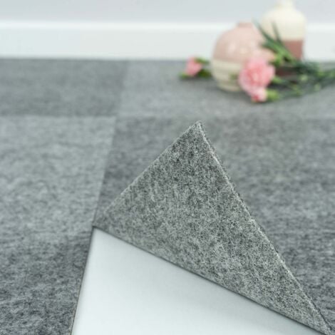 BRICOFLOR Dalle moquette autocollante gris dalle de moquette adhésive 40 x 40 cm Schatex Easy pour la maison