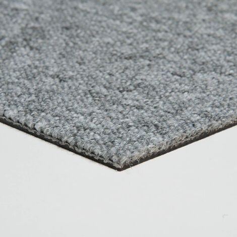 Dalle moquette grise chambre et salon 50x50 cm Moquette dalles bouclées autoplombantes Dalle moquette modulaire sans colle