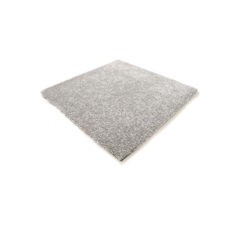 Décoweb - Dalle moquette velours - Gris clair - paquet de 3 m²