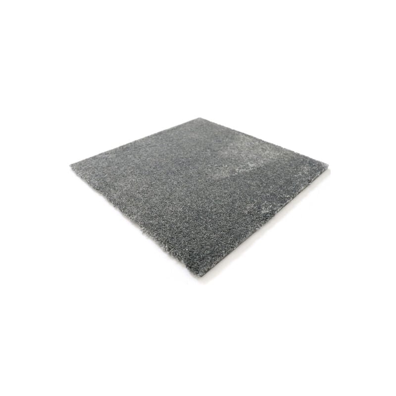 Décoweb - Dalle moquette velours - Gris foncé - paquet de 3 m²