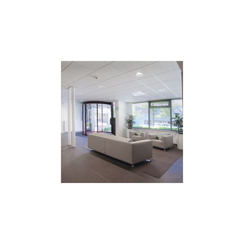 Dalle plafond 24 dalles Eurocoustic St Gobain Tonga a - 60x60 cm - Blanc - 8.64m²