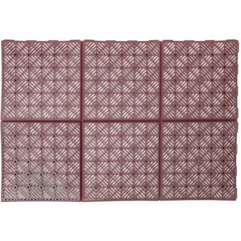 Dalle potager et chemin 29.5 x 29.5 x 1.50cm lot de 6 WERKAPRO