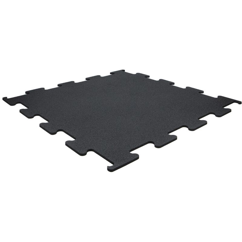 Dalle puzzle pour sol sportif - 106x106cm - 10mm - Noir - Pièce centrale