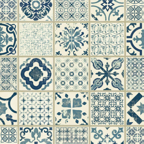 Dalle PVC Clipsable - Tarkett Starfloor Click 30 - Retro Indigo - Carreaux de ciment