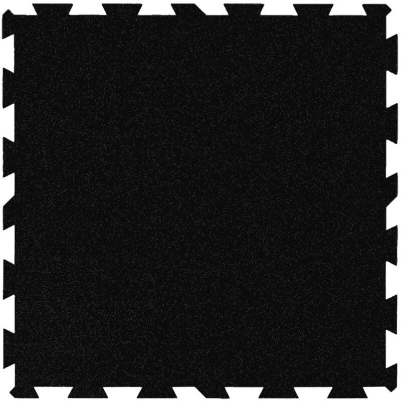 Dalle pvc emboîtable noire Dalle à queues d'aronde 100x100 cm Dalle pvc 8 mm usage intensif idéal pour garage - Black