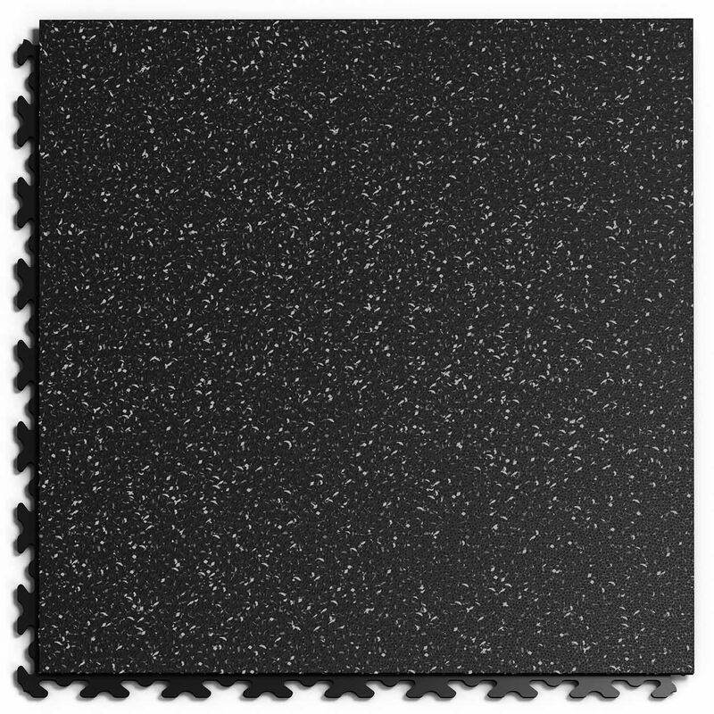Dalle pvc Garage Fortelock joints invisibles Print 'Noir 01' - 45,2 x 45,2 cm