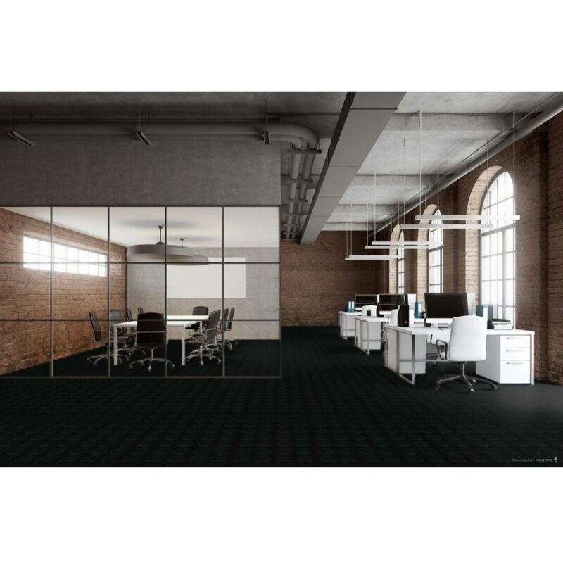 Dalle pvc usage intensif relief Sigrid Noir 50x50 - Dimensions:50x50 - Noir -6 m2