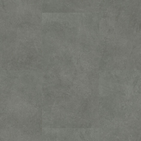 Dalle Sol PVC - Click à plat 0,55 - Effet béton lissé gris foncé (46983) - Paquet de 1,49m²