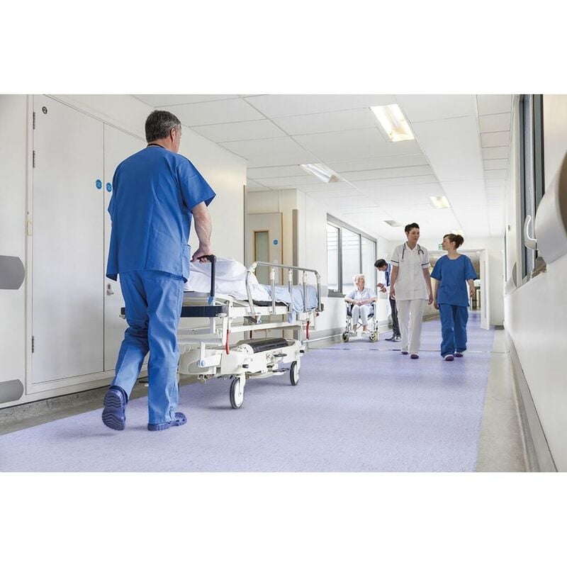 Dalle vinyle sain et recyclabe Jorund ii Bleu fumée 60,8x60,8 - Bleu fumée