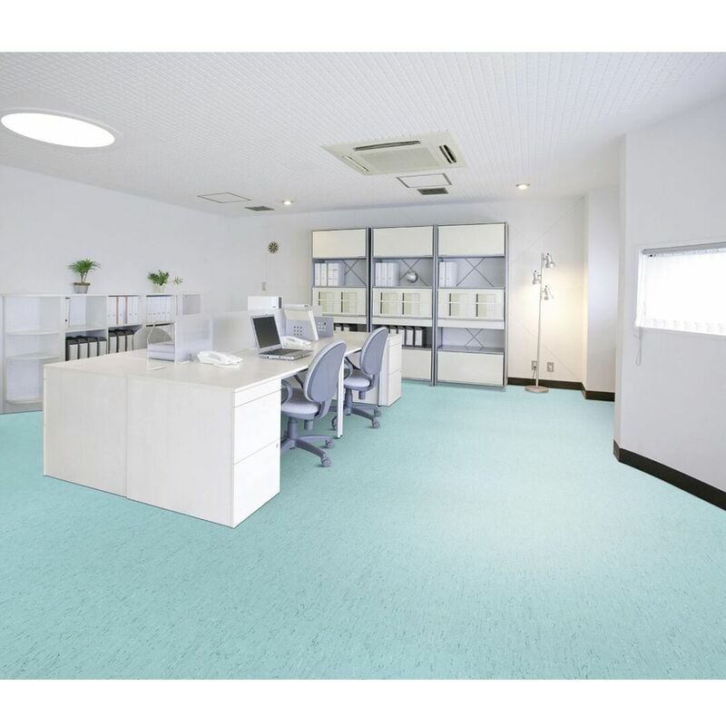 Dalle vinyle sain et recyclabe Jorund ii Bleu givré 60,8x60,8 - Bleu givré