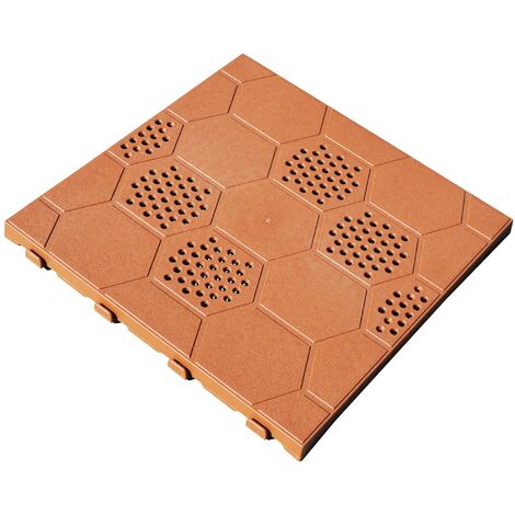 Dalles clipsable en plastique 39x39x2,5 cm. Colección EASY - Terre cuite