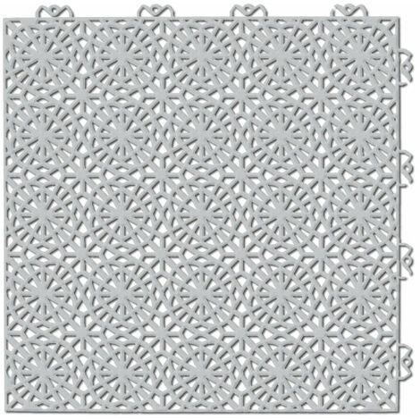 DALLES CLIPSABLES pour TERRASSE, PISCINE, BALCON I Dalles en Polypropylène BERGO XL "Stone Grey"