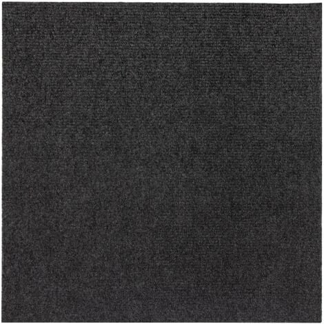 FLOORDIREKT Dalles de moquette Antistatiques et absorbant les sons Scene Gris anthracite 40 x 40 cm