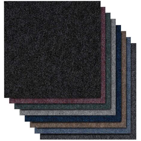 Dalles de moquette autoportantes, antistatiques, Basel Vert 50 x 50 cm