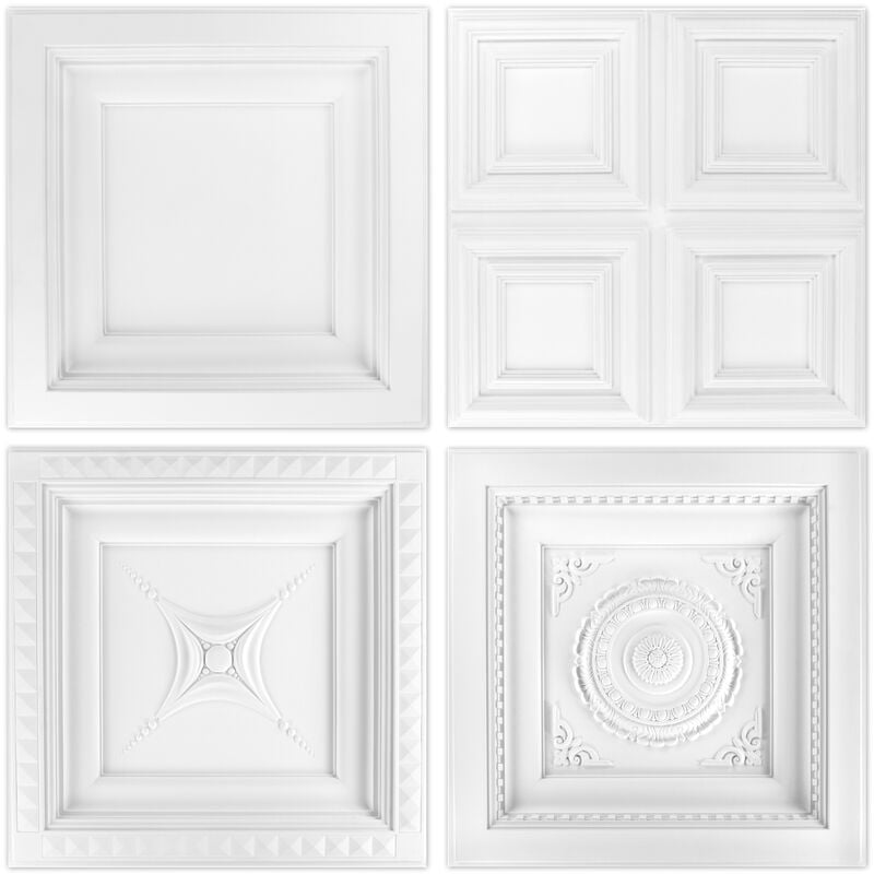 Dalles de plafond en pu - plaque de stuc décor Grand Decor 60x60cm sélection: R210