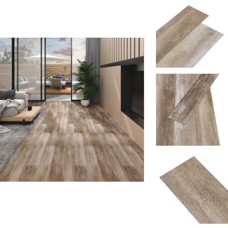 Dalles de plancher pvc 5,02 m² 2mm autoadhésif délavage de bois - Carrelage Pvc - Dallettes Pvc - Planchers Pvc - Revêtement De Sol Pvc - Revêtement