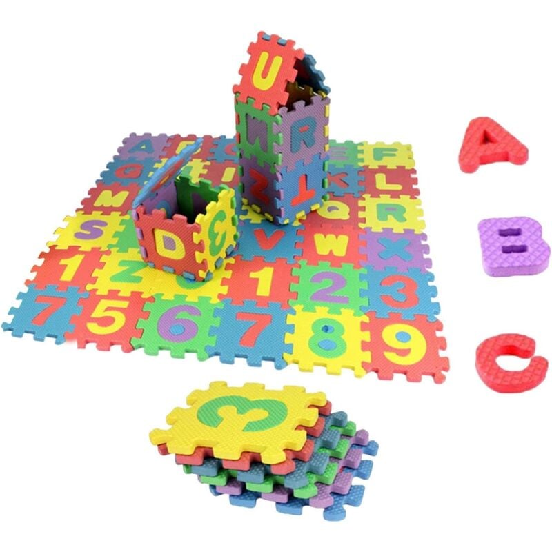 Ensoleille - Dalles de sol en mousse 12 x 12 cm – Tapis pour enfants sûr et amusant