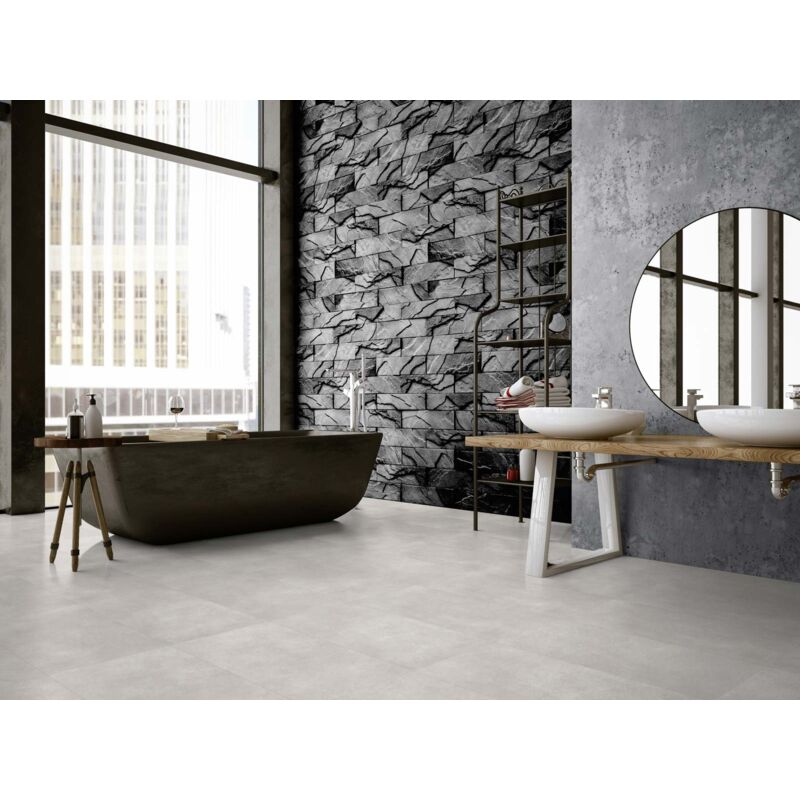 Senso Clic Premium 0890 Pepper Light Dalle pvc clipsable 49 x 98 cm - Gerflor